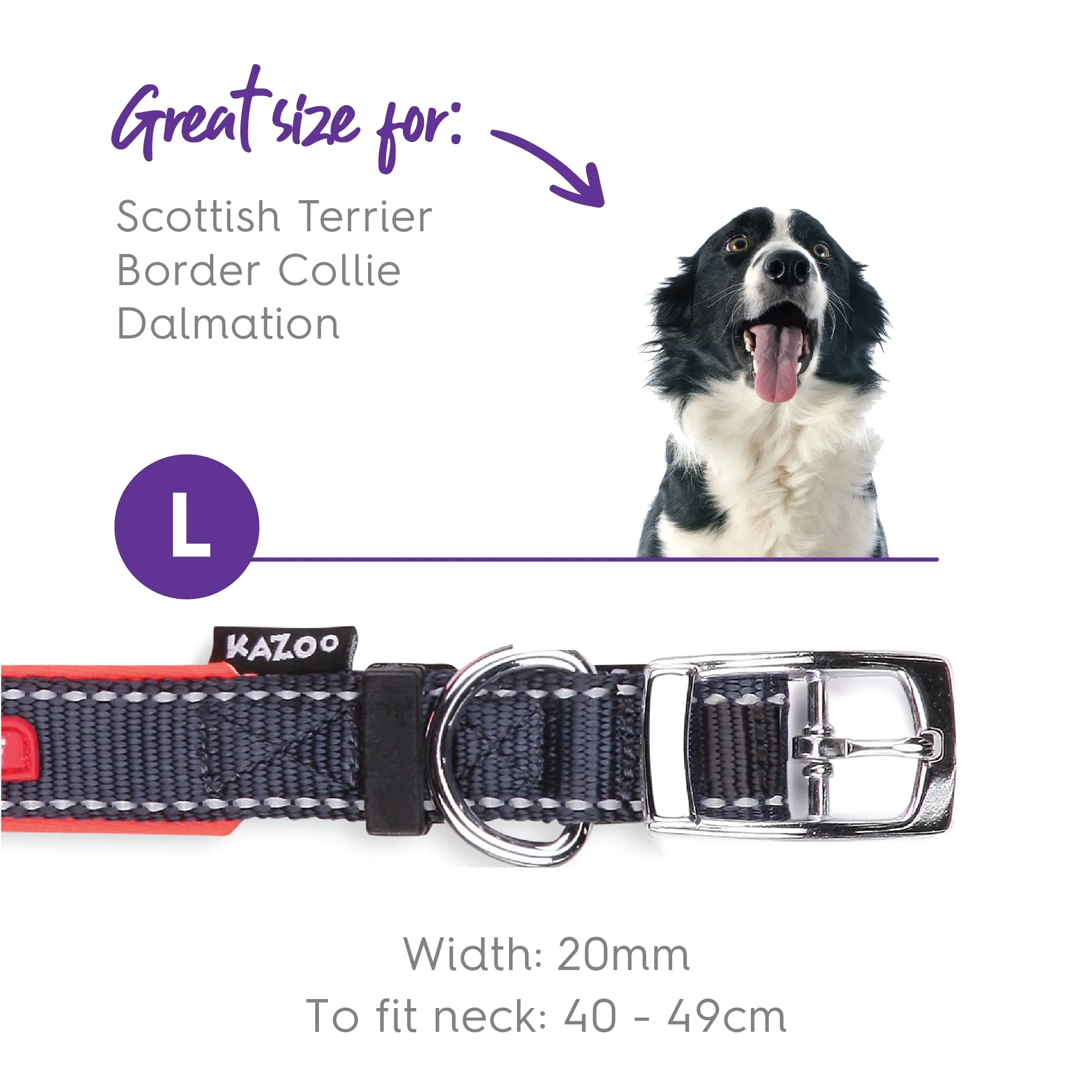 Active Dog Collar - Slate & Orange