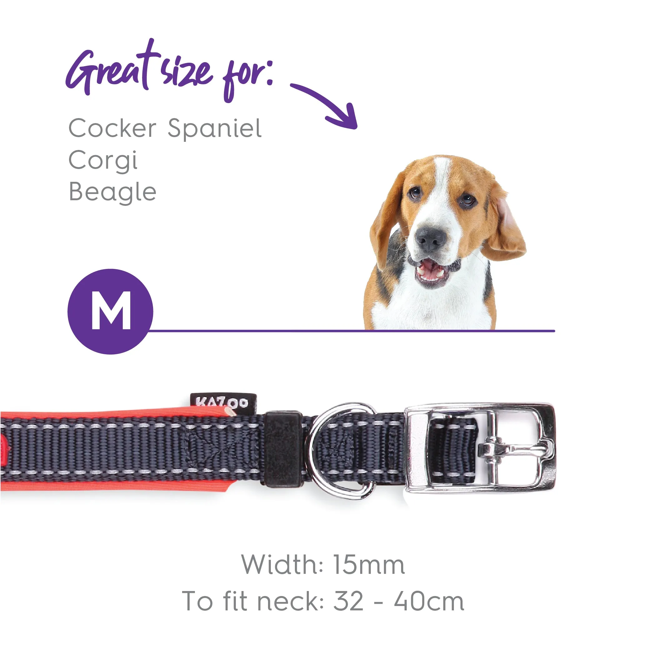 Active Dog Collar - Slate & Orange