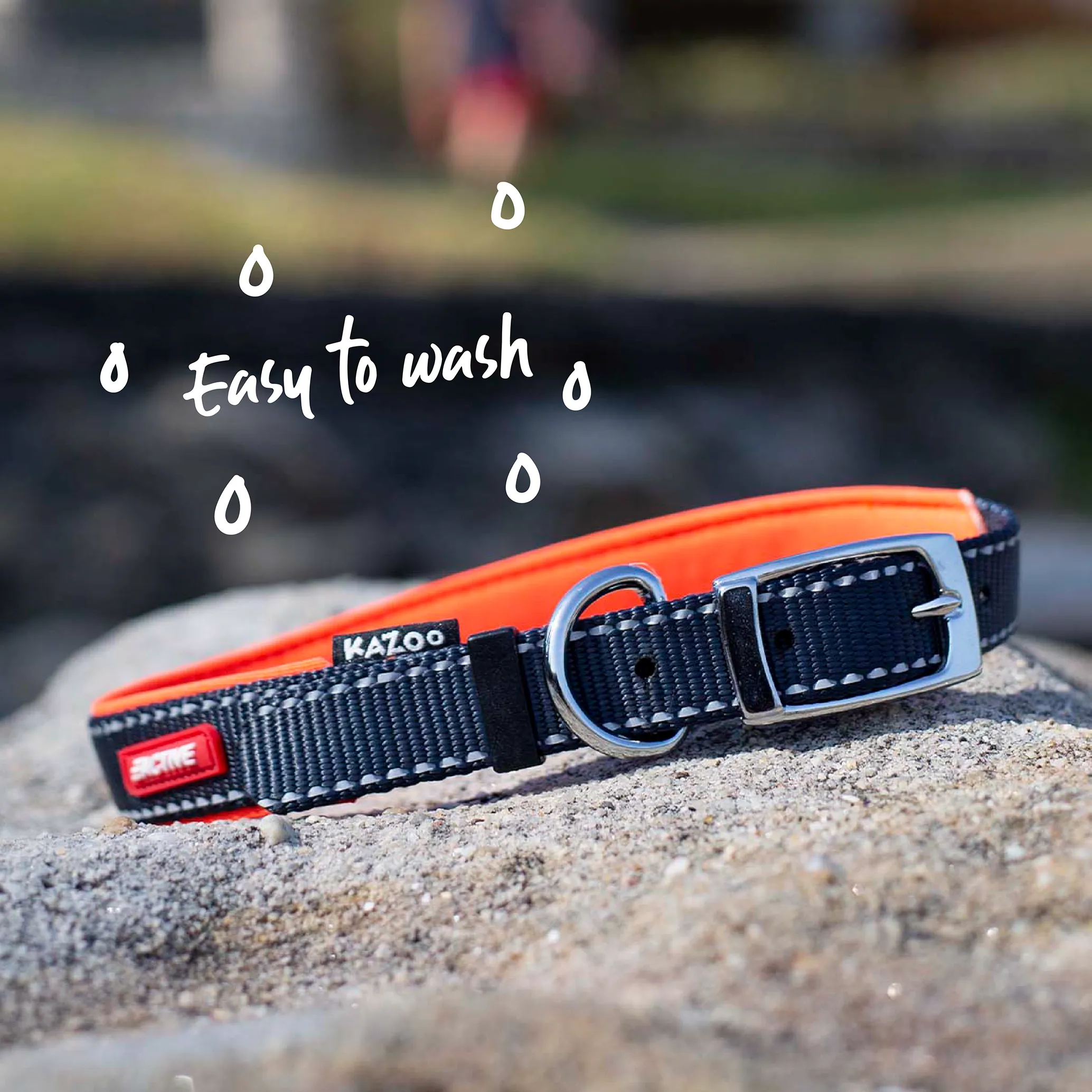 Active Dog Collar - Slate & Orange
