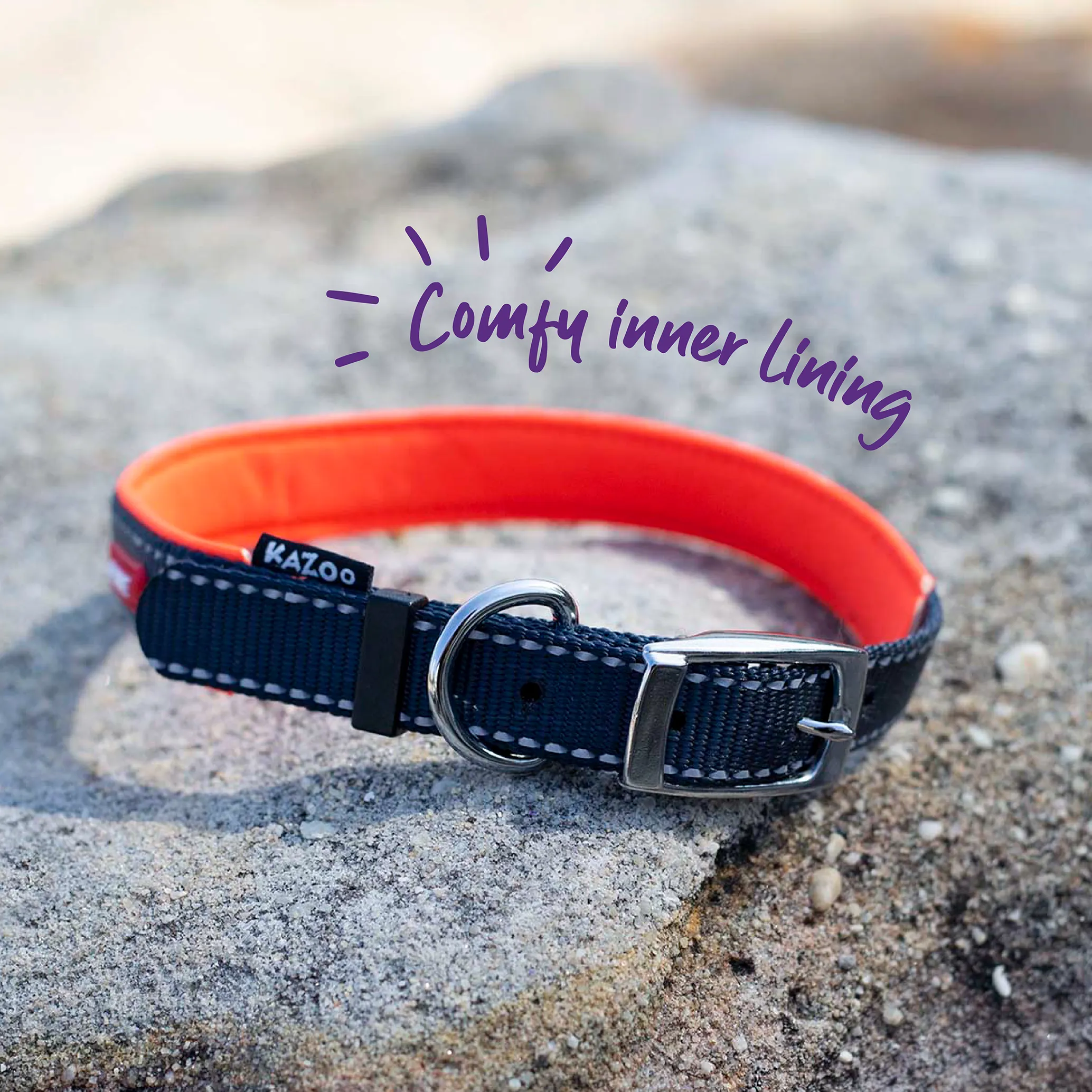 Active Dog Collar - Slate & Orange