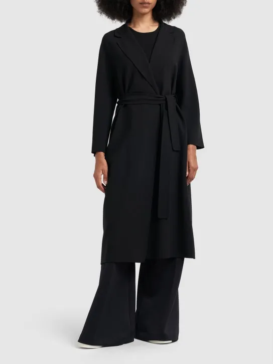 &#x27;S Max Mara   Ester wool crepe midi coat w/ belt 