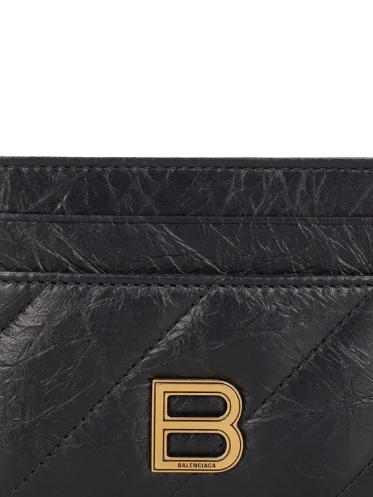 Balenciaga   Crush quilted leather card holder 
