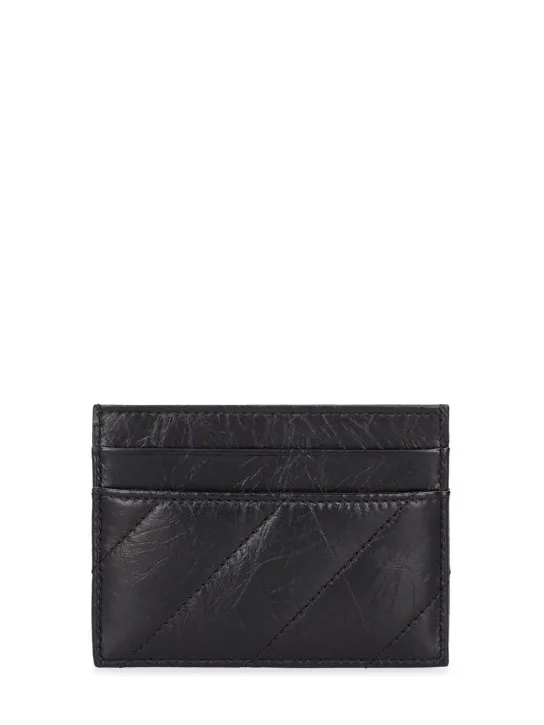 Balenciaga   Crush quilted leather card holder 