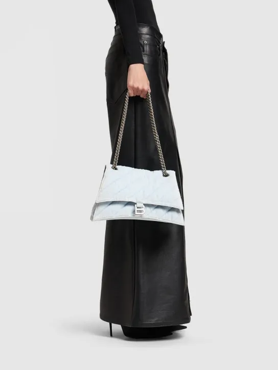 Balenciaga   Medium Crush quilted cotton chain bag 