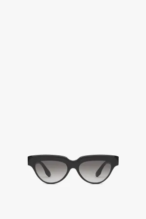 Bevelled Small Cat-Eye in Black