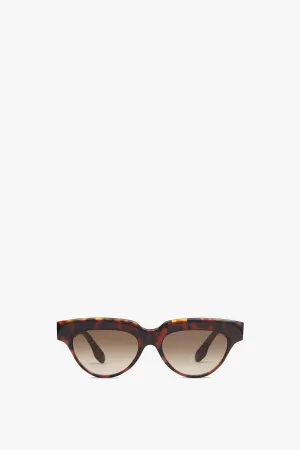 Bevelled Small Cat-Eye in Tortoise