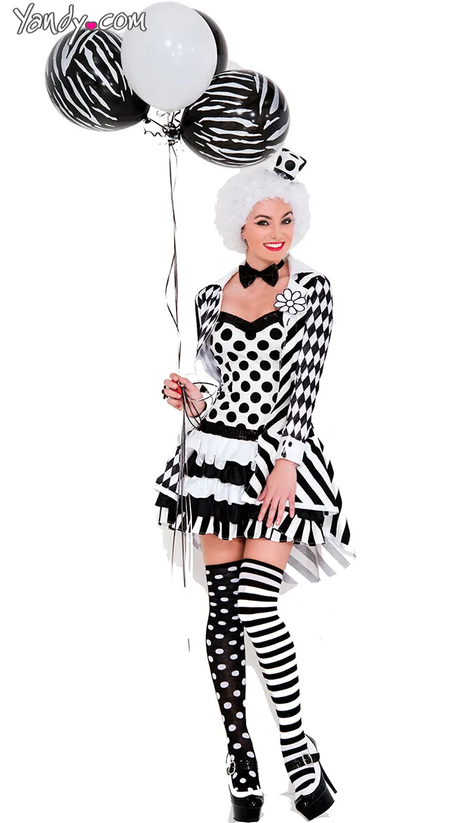 Black and White Clown Costume