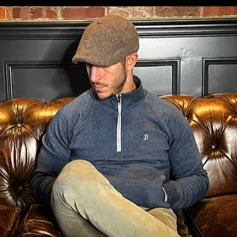 Boston Scally The 1/4 Zip-Up Pullover - Vintage Navy
