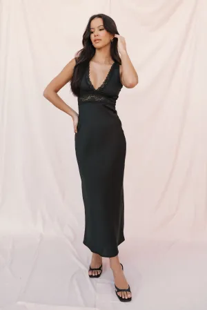 Brennan Maxi Slip Dress - Black