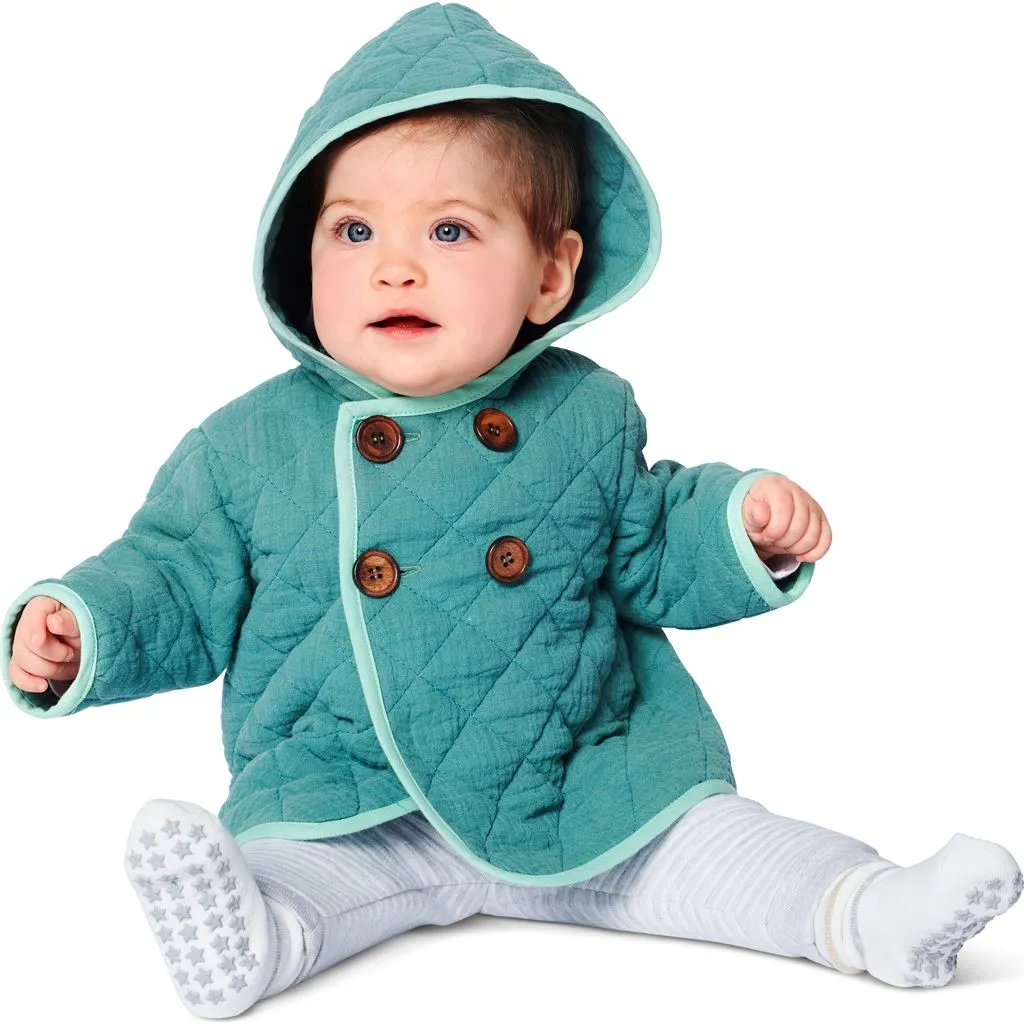 Burda Style Pattern 9270 Babies' Hooded Jacket, Coat with Tie Bands B9270