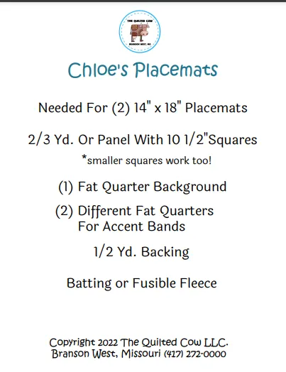 Chloe's Placemats