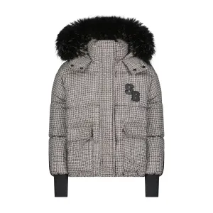 coat houndstooth - black/white