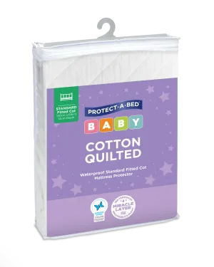 Cotton Quilted Fitted Cot Mattress Protectors