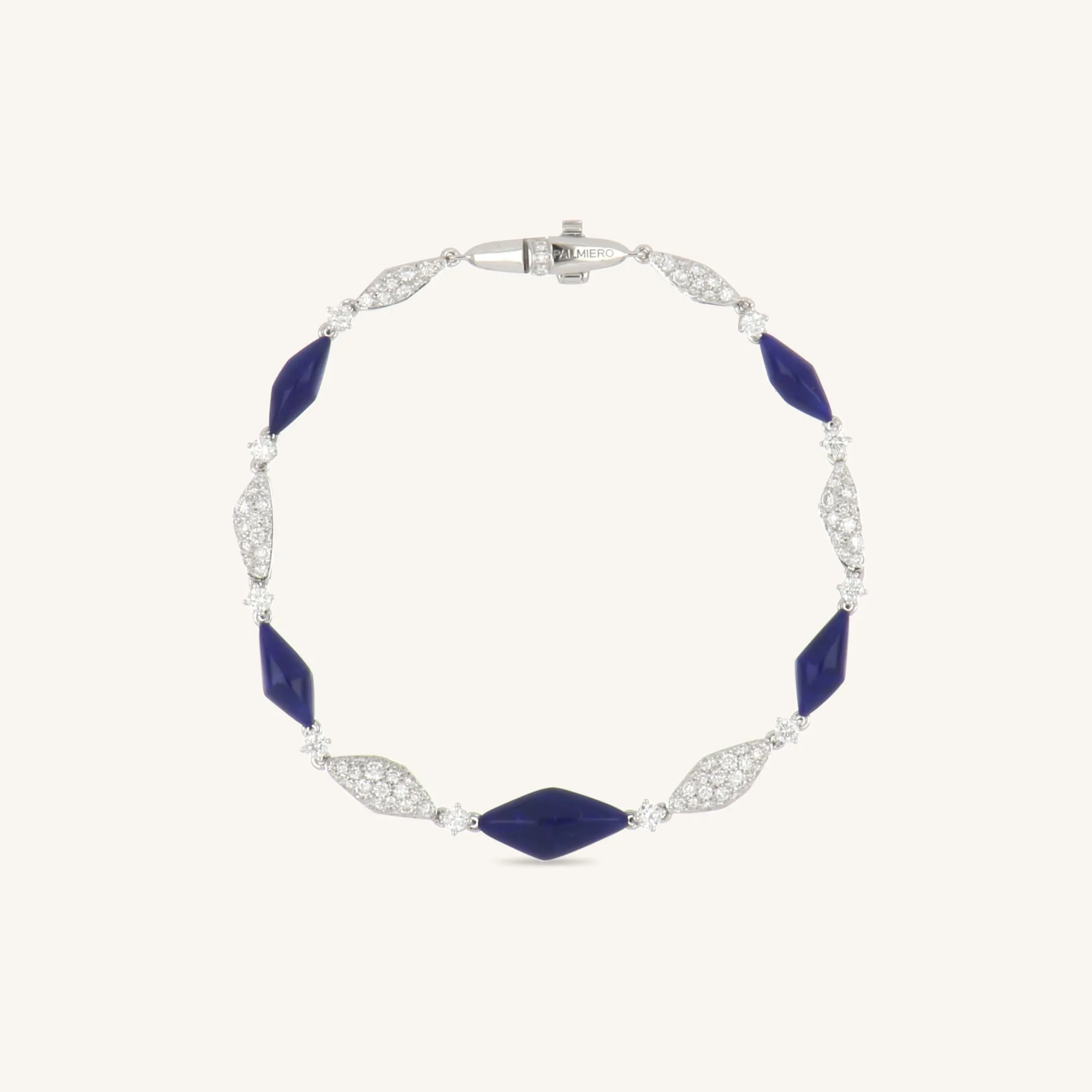 Decò bracelet with lapis and white diamonds