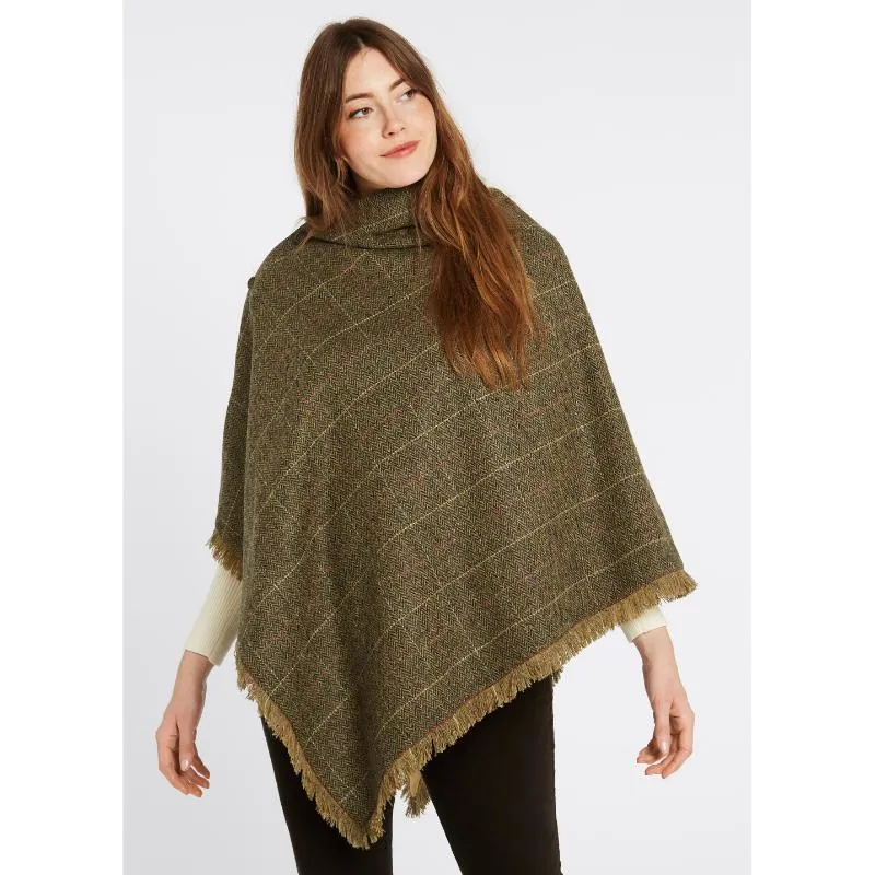 Dubarry Hazelwood Ladies Tweed Poncho - Thistle