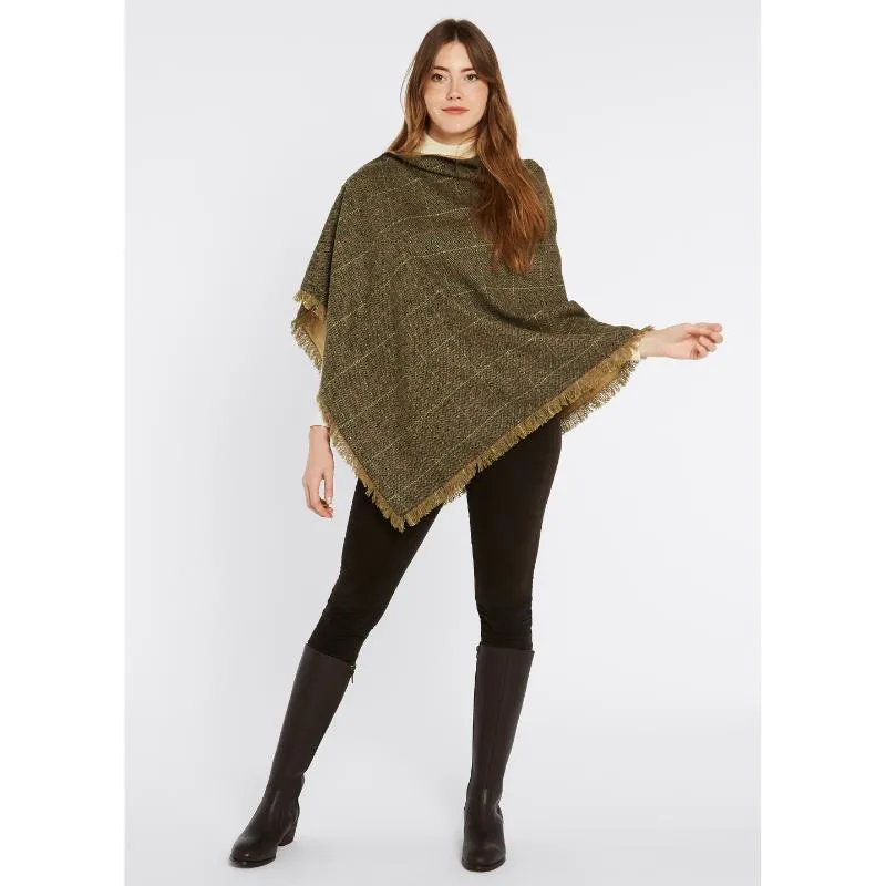 Dubarry Hazelwood Ladies Tweed Poncho - Thistle