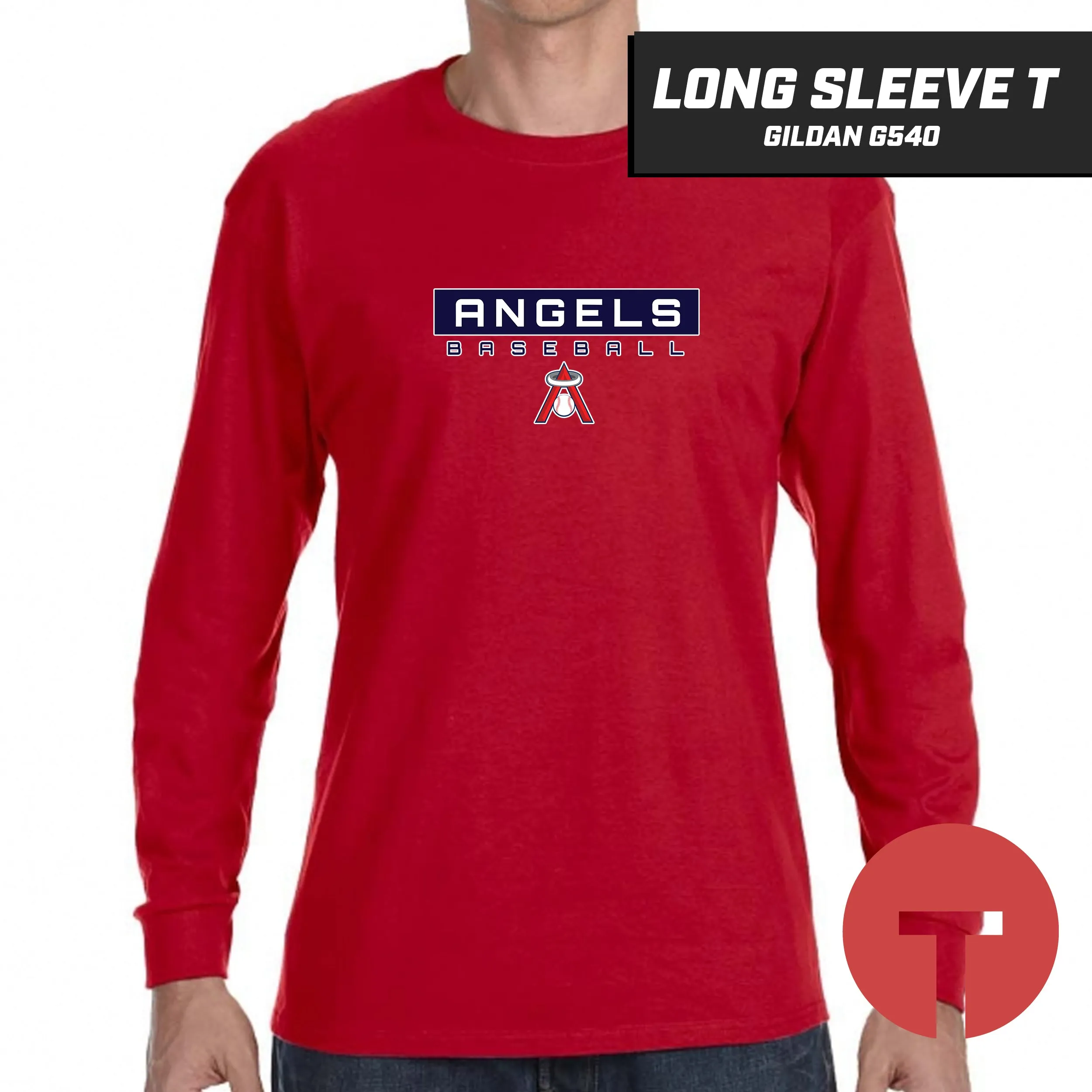 East Cobb Angels - LOGO 3 - Long-Sleeve T-Shirt Gildan G540