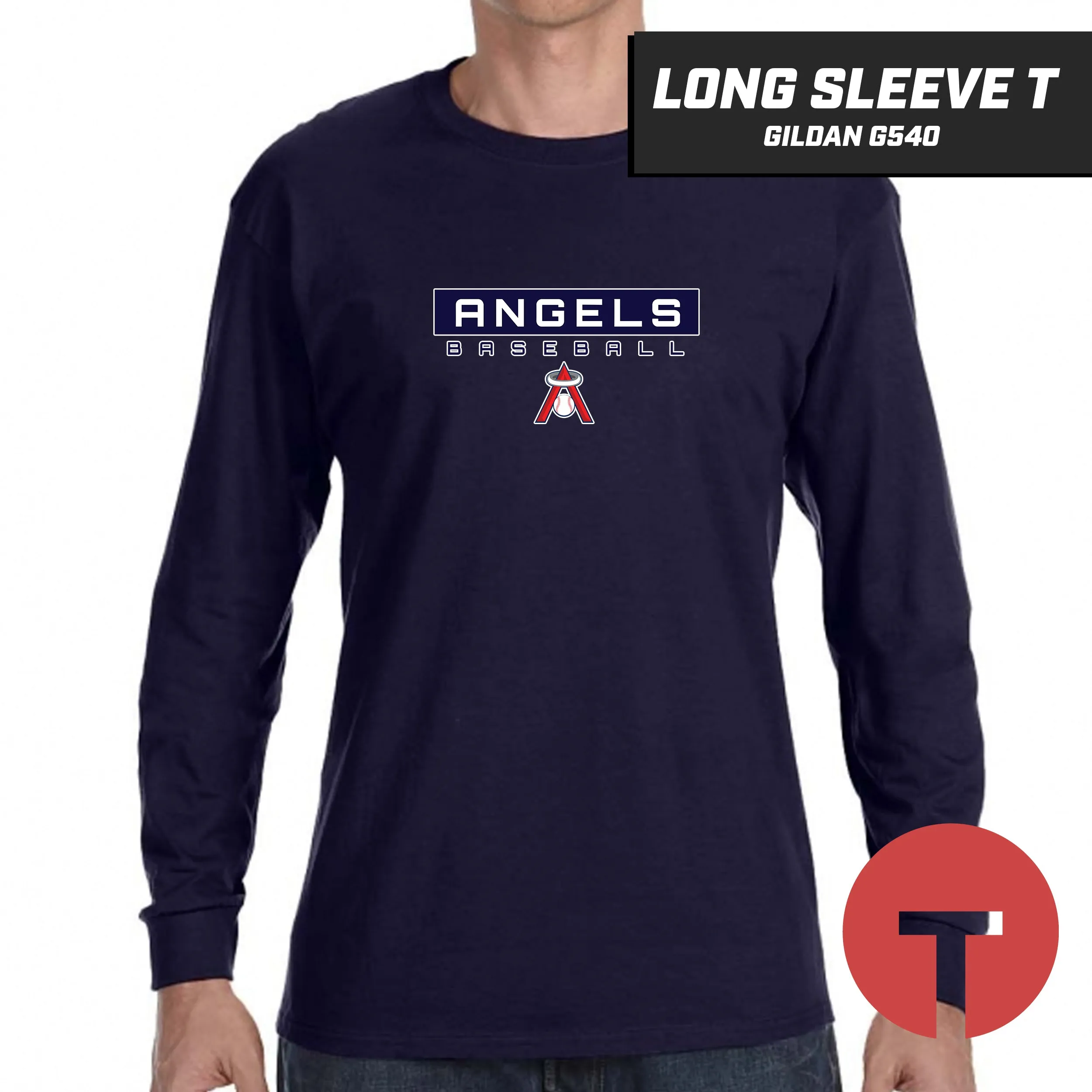 East Cobb Angels - LOGO 3 - Long-Sleeve T-Shirt Gildan G540