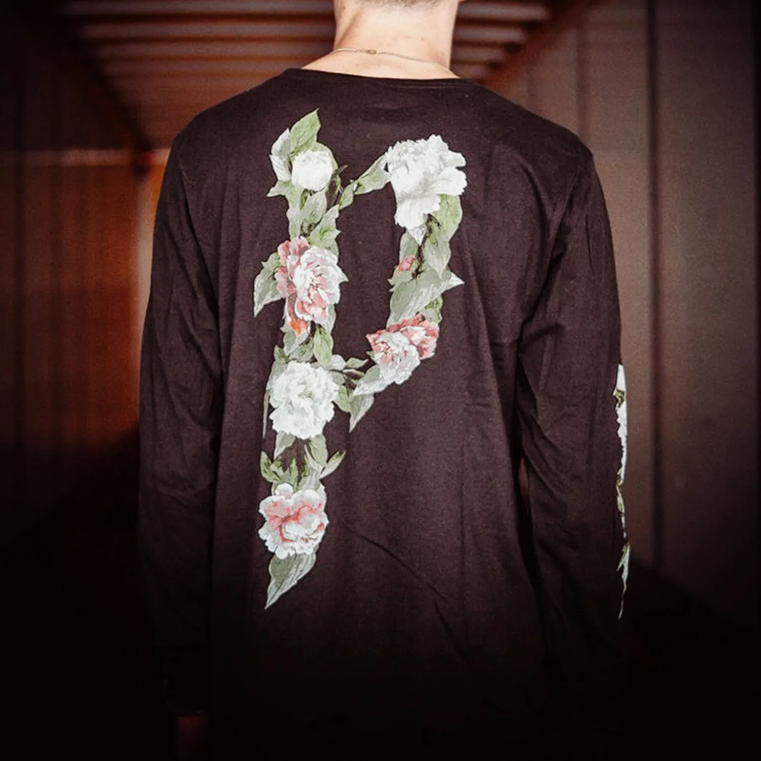 Flower • Black • Long-Sleeve T-Shirt