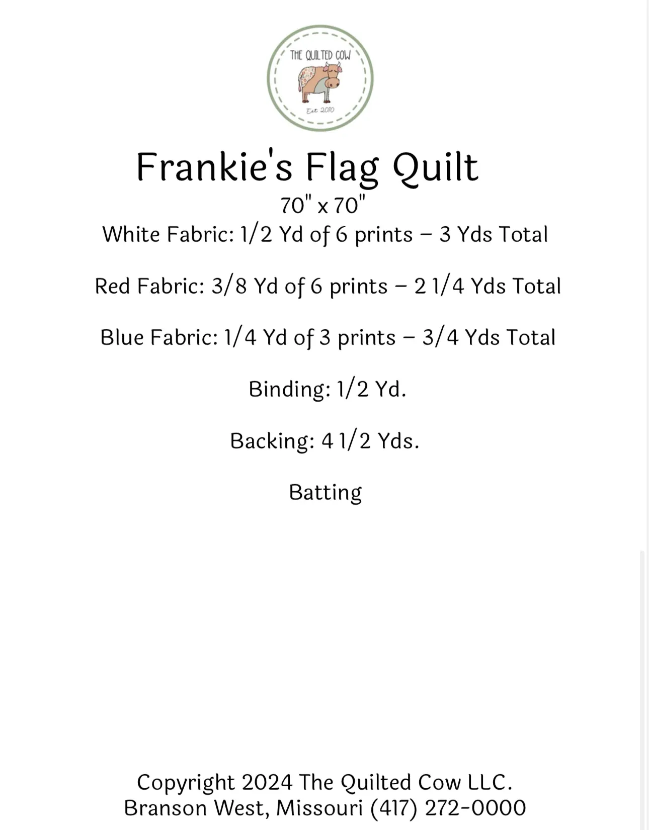 Frankie's Flag Quilt