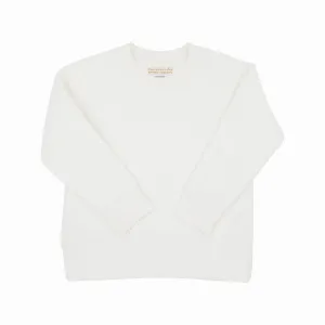 Girls Cassidy Comfy Crewneck - Quilted Palmetto Pearl - FINAL SALE