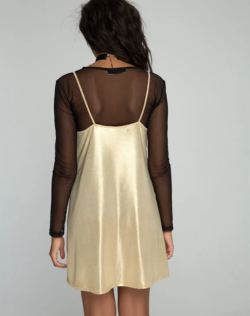 GOLD RUSH SLIP DRESS