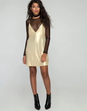 GOLD RUSH SLIP DRESS