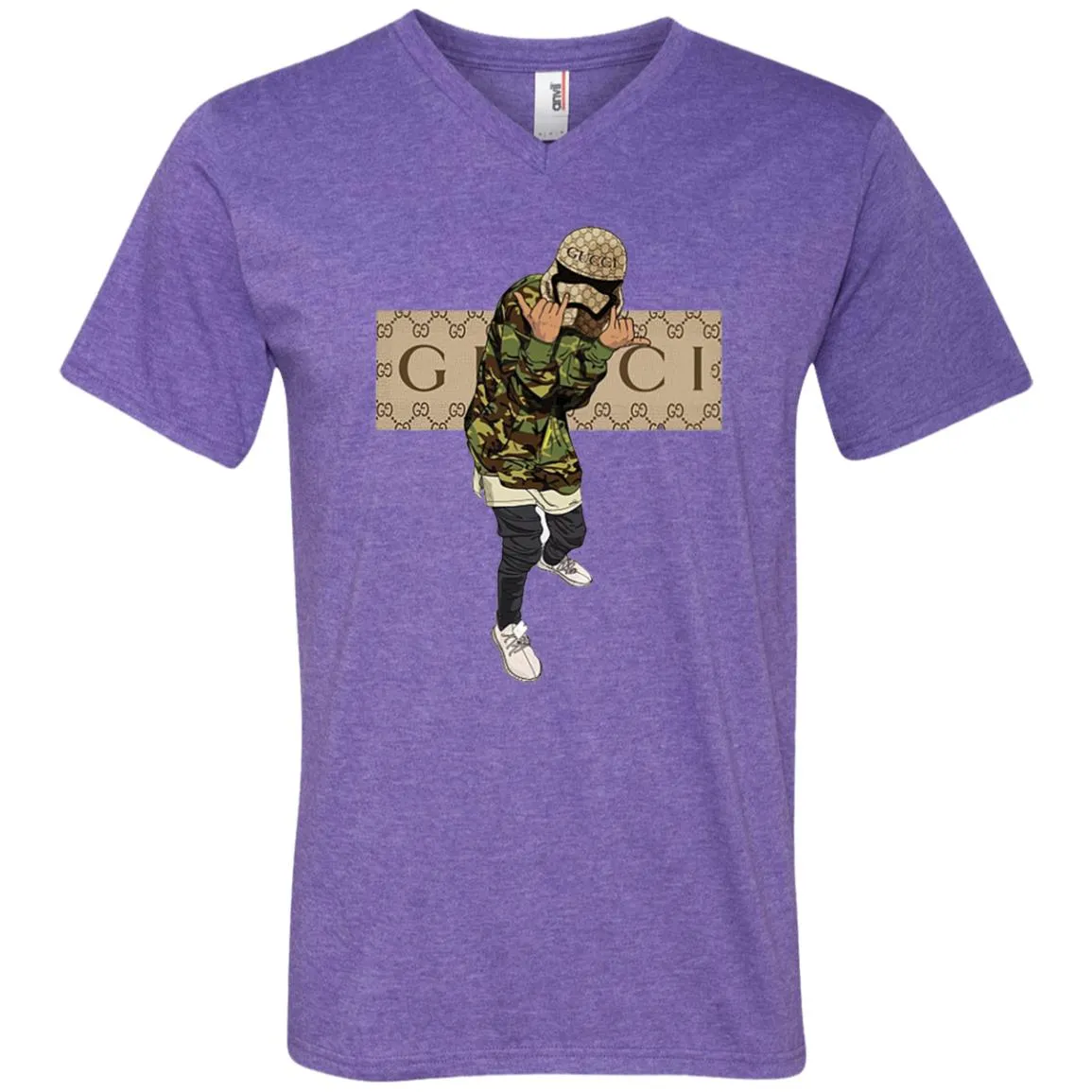 Gucci Gang Hiphop T-shirt Men V-Neck T-Shirt