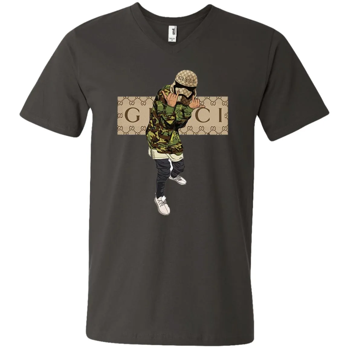 Gucci Gang Hiphop T-shirt Men V-Neck T-Shirt