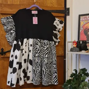Half/Half Smock Dress