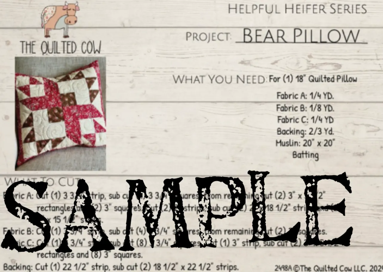 Helpful Heifer Bear Pillow
