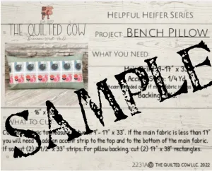 Helpful Heifer Bench Pillow