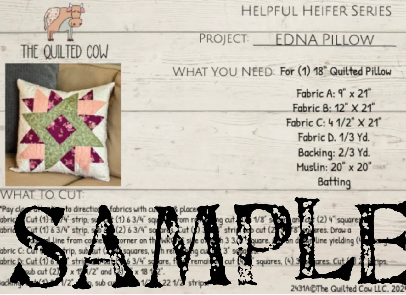 Helpful Heifer Edna Pillow