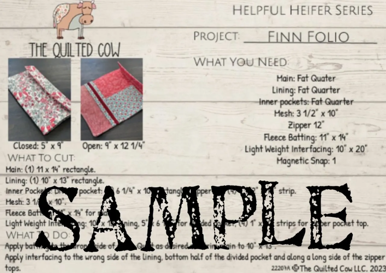 Helpful Heifer Finn Folio