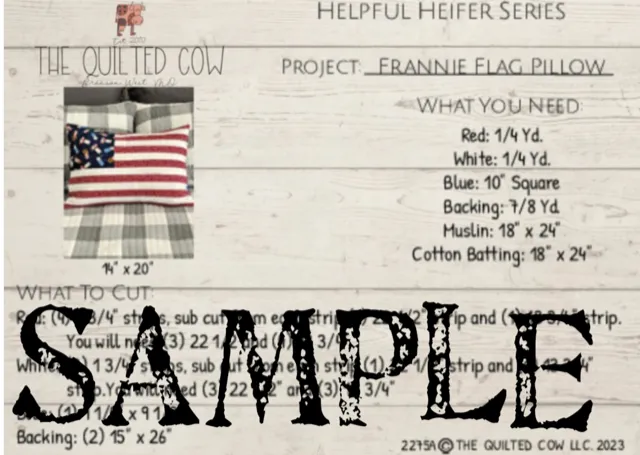 Helpful Heifer Frannie Flag Pillow