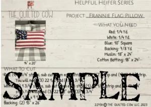 Helpful Heifer Frannie Flag Pillow