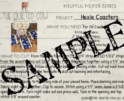 Helpful Heifer Hexie Coaster