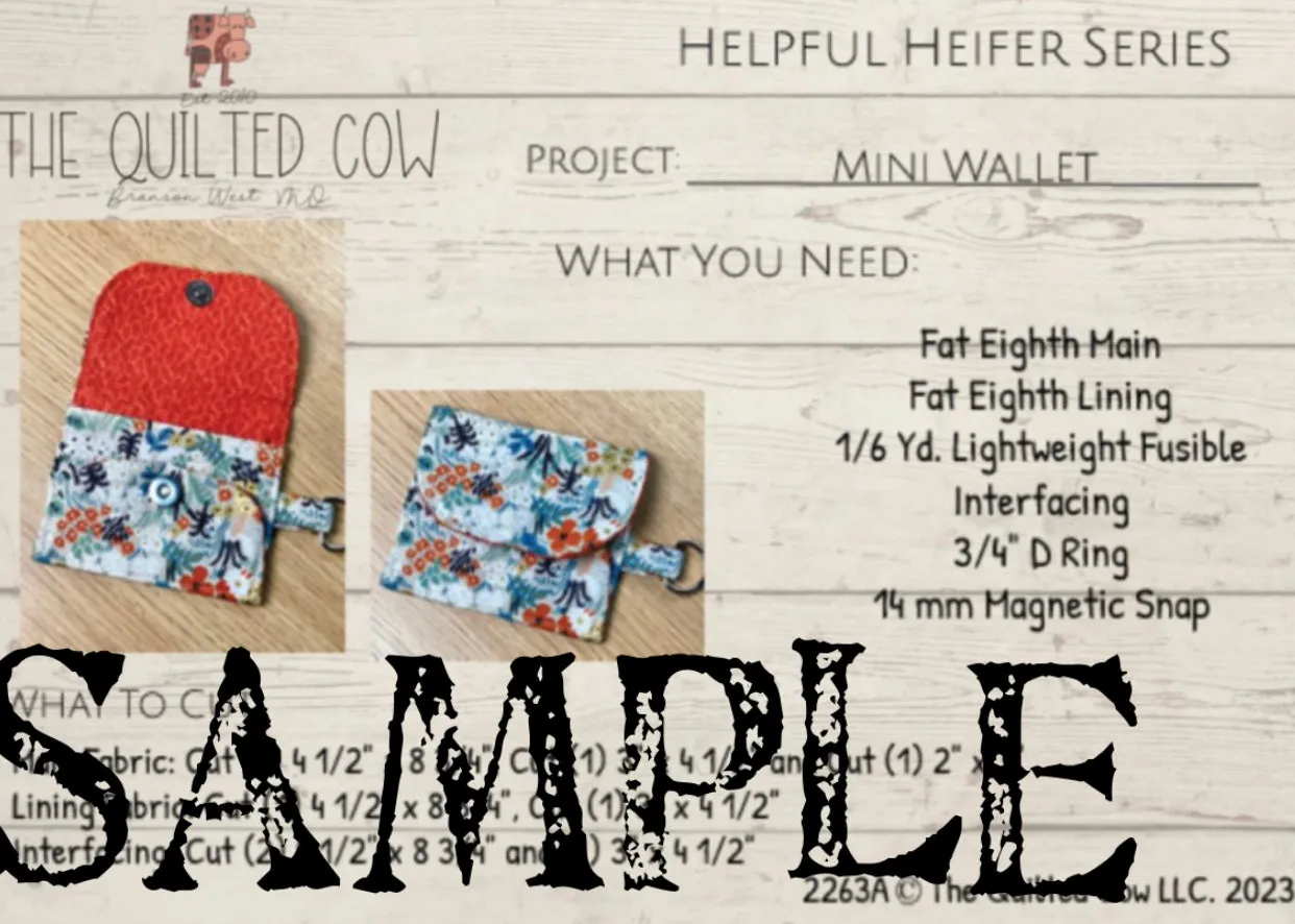 Helpful Heifer Mini Wallet