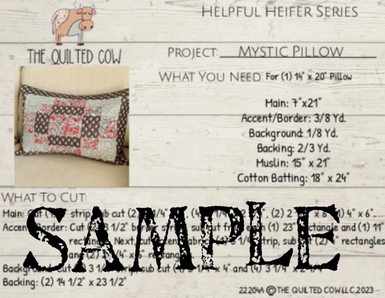 Helpful Heifer Mystic Pillow