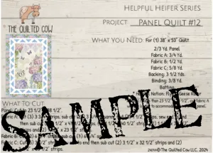 Helpful Heifer Panel Quilt #12