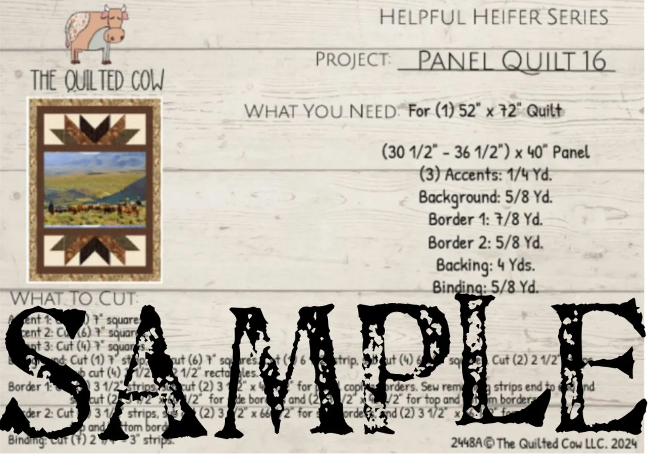 Helpful Heifer Panel Quilt #16