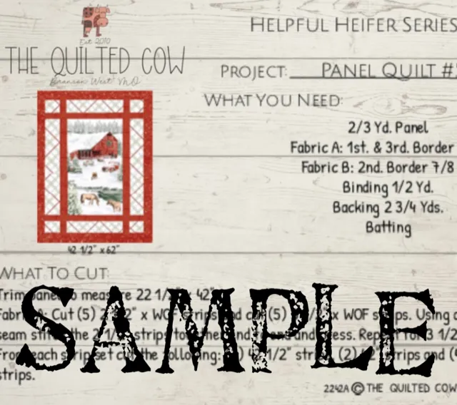Helpful Heifer Panel Quilt #5