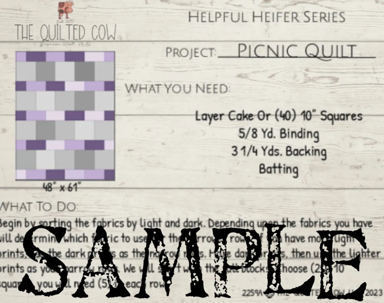 Helpful Heifer Picnic Quilt