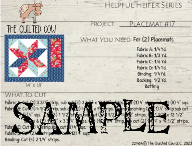 Helpful Heifer Placemat #17