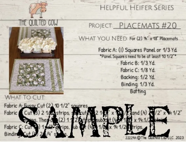 Helpful Heifer Placemats #20