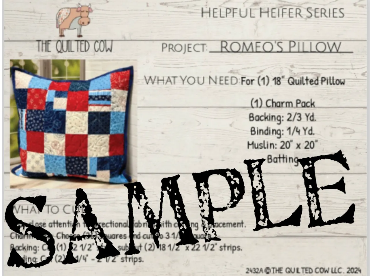 Helpful Heifer Romeo's Pillow