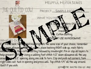 Helpful Heifer Simple Hot Pad