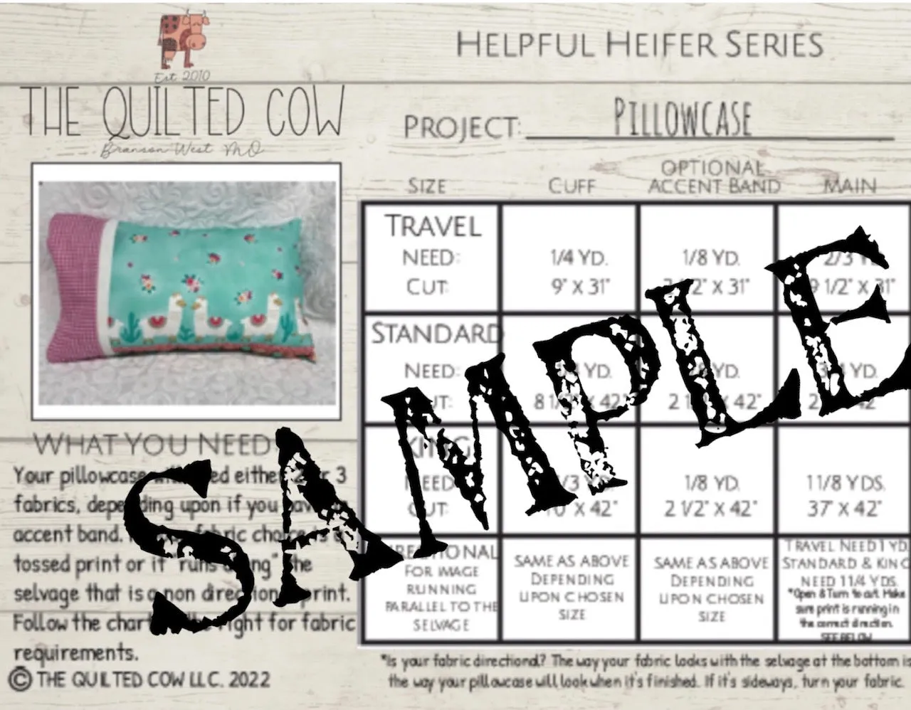 Helpful Heifer Standard Pillowcase