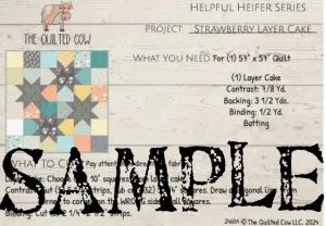Helpful Heifer Strawberry Layer Cake Quilt