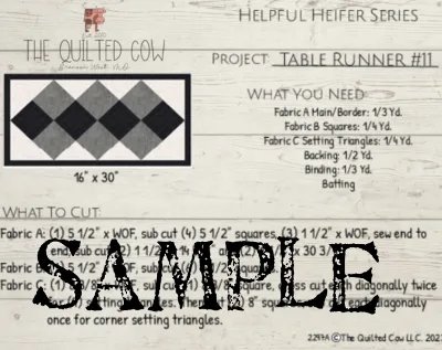 Helpful Heifer Table Runner #11